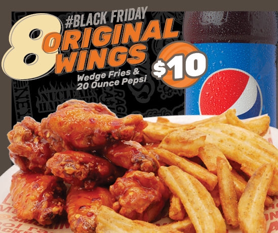 #BlackFriday - 8 Original Wings Meal for $10