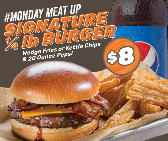 #MondayMeatUp - Signature 1/4 lb Burger