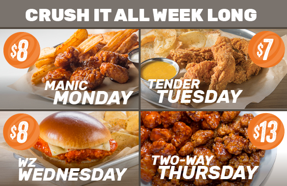 Crush it all week long with our Weekday Specials